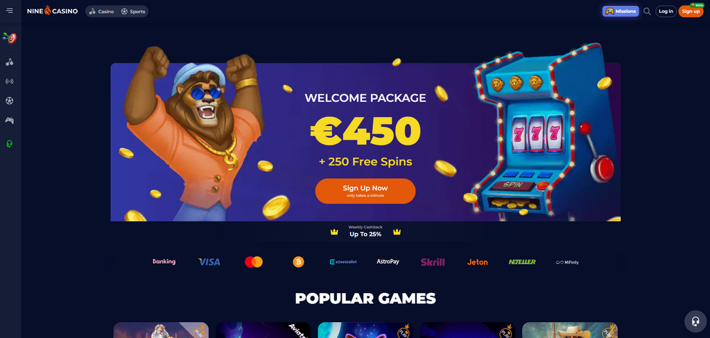 Avis sur Nine Casino - Évaluations d'experts et de joueurs (2026)